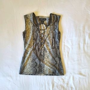 Donatella Snake Skin Print Tank